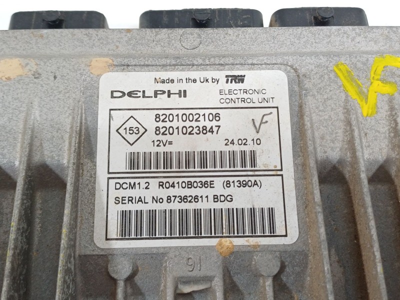 Recambio de centralita motor uce para dacia sandero ambiance referencia OEM IAM 8201002106  8201023847