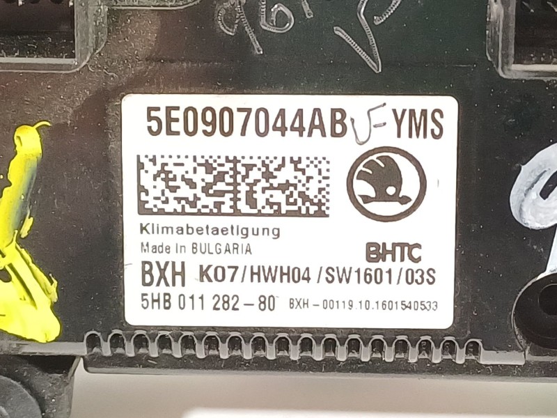 Recambio de mando climatizador para skoda octavia combi (5e5) 2.0 tdi referencia OEM IAM 5E0907044AB  