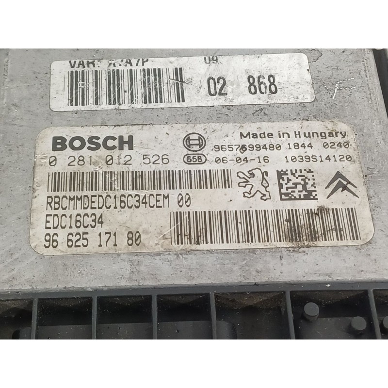 Recambio de centralita motor uce para peugeot 207/207+ (wa_, wc_) 1.4 hdi referencia OEM IAM 9662517180  0281012526