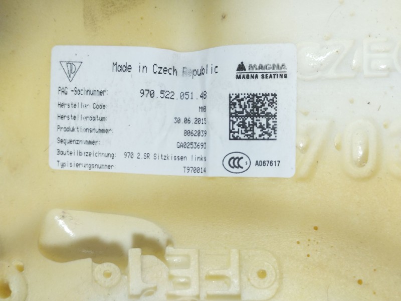 Recambio de asientos traseros para porsche panamera diesel referencia OEM IAM   