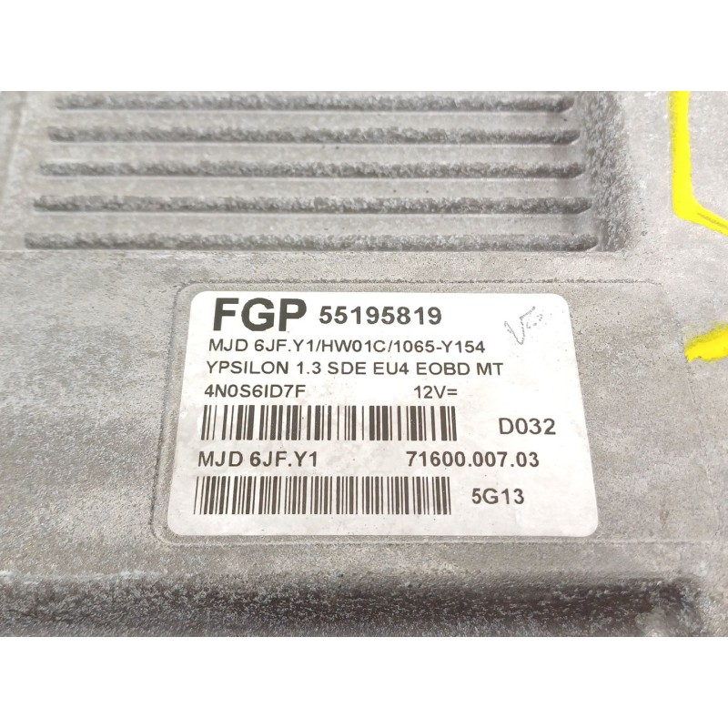 Recambio de centralita motor uce para lancia ypsilon (101) 1.3 16v multijet argento referencia OEM IAM 55195819  