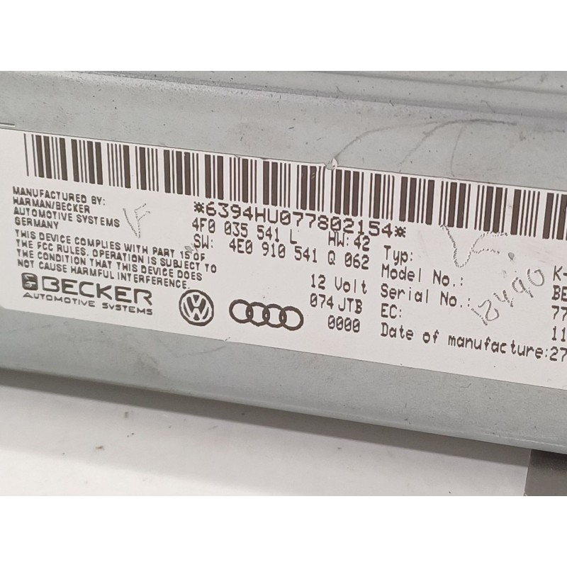 Recambio de sistema audio / radio cd para audi a6 berlina (4f2) 2.7 tdi referencia OEM IAM 4F0035541L  4E0910541Q