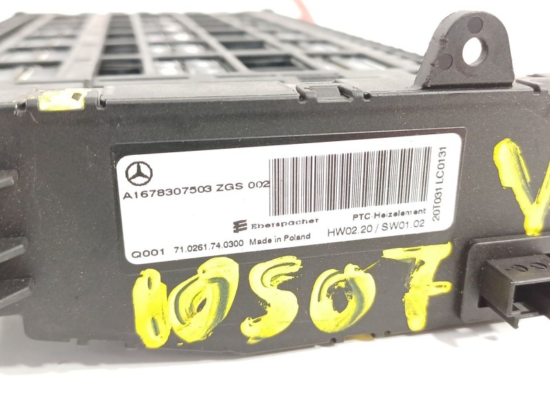 Recambio de resistencia calefaccion para mercedes-benz clase gle (bm 167) gle 350 de 4matic referencia OEM IAM A1678307503  