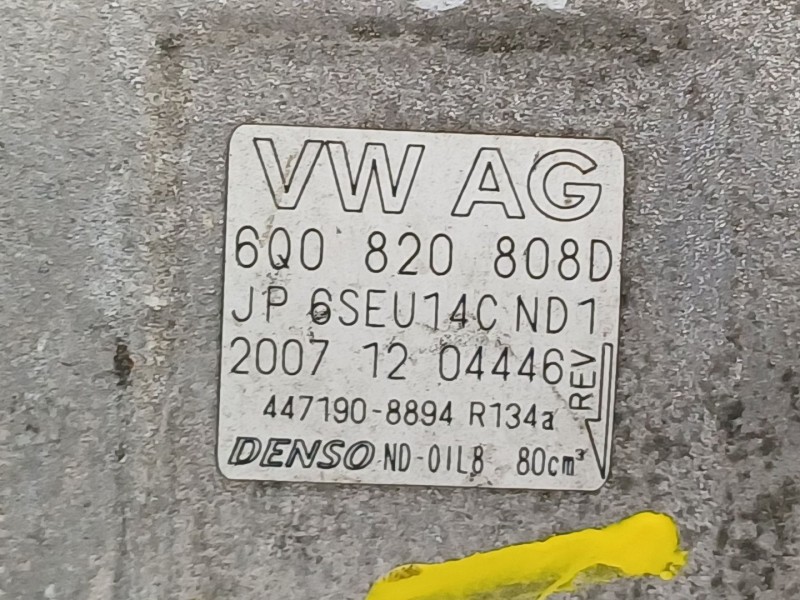 Recambio de compresor aire acondicionado para skoda fabia ii (542) 1.4 tdi referencia OEM IAM 6Q0820808D  4471908894