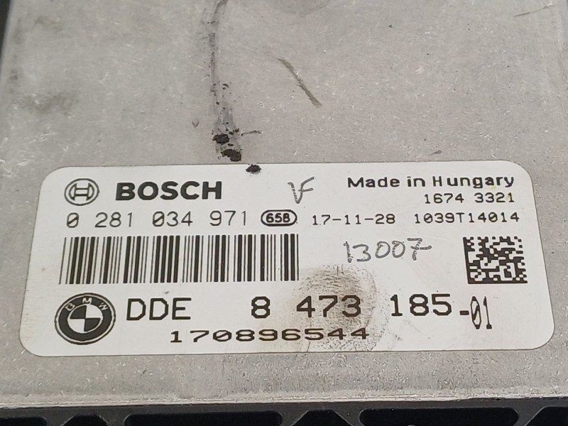 Recambio de centralita motor uce para bmw serie 3 touring (f31) 320d referencia OEM IAM 8473185 13618473185 0281034971