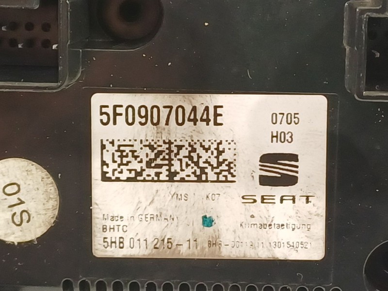 Recambio de mando climatizador para seat leon (5f1) cupra 280 referencia OEM IAM 5F0907044E  