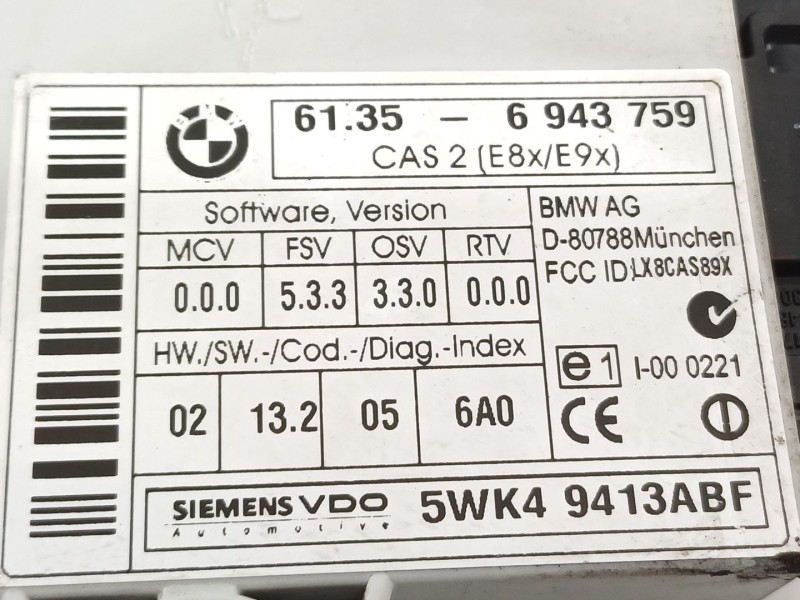 Recambio de modulo electronico para bmw serie 1 berlina (e81/e87) 120d referencia OEM IAM 61356943759  
