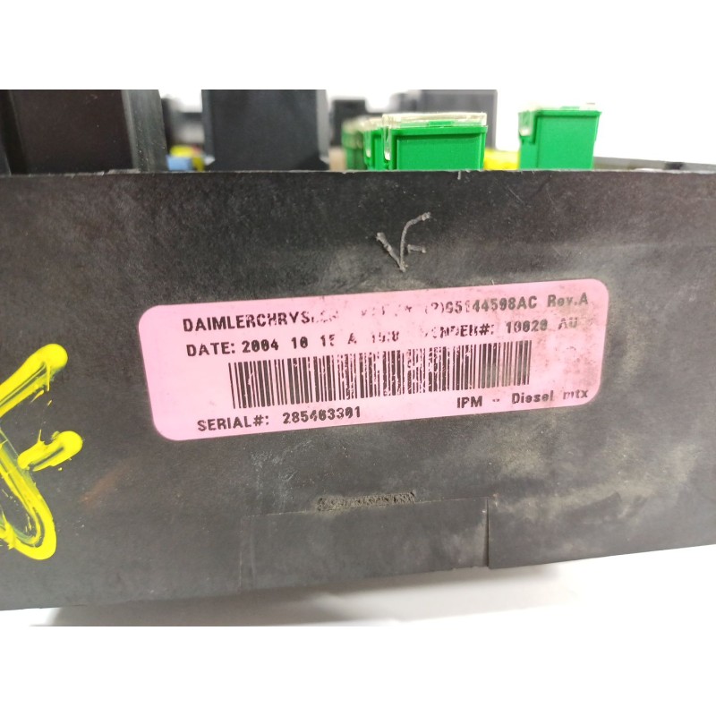 Recambio de caja reles / fusibles para chrysler voyager iv (rg, rs) 2.5 crd referencia OEM IAM 05144580AC  05144508AC