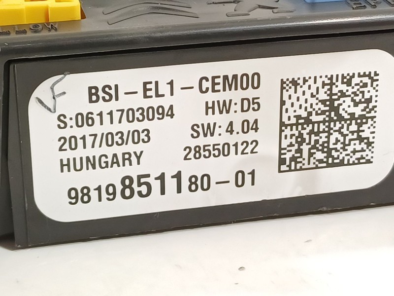 Recambio de caja reles / fusibles para citroën c3 live referencia OEM IAM 9819851180  BSIEL1