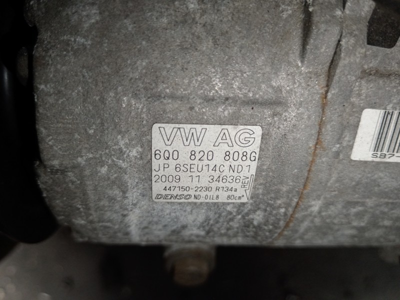 Recambio de compresor aire acondicionado para seat ibiza (6j5) reference referencia OEM IAM 6Q0820808G 6SEU14CND1 