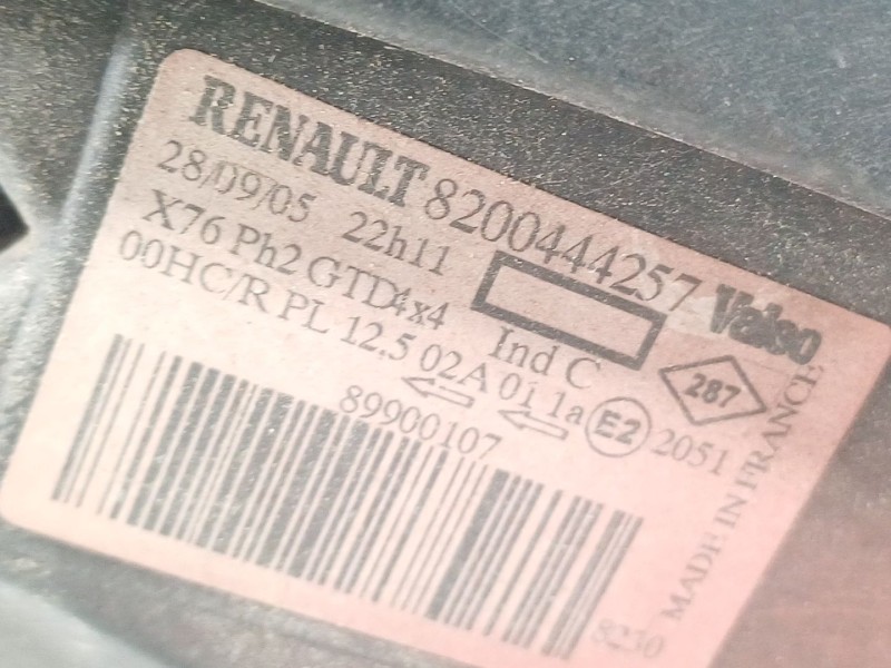 Recambio de faro izquierdo para renault kangoo (f/kc0) fairway 4x4 referencia OEM IAM 8200444257  