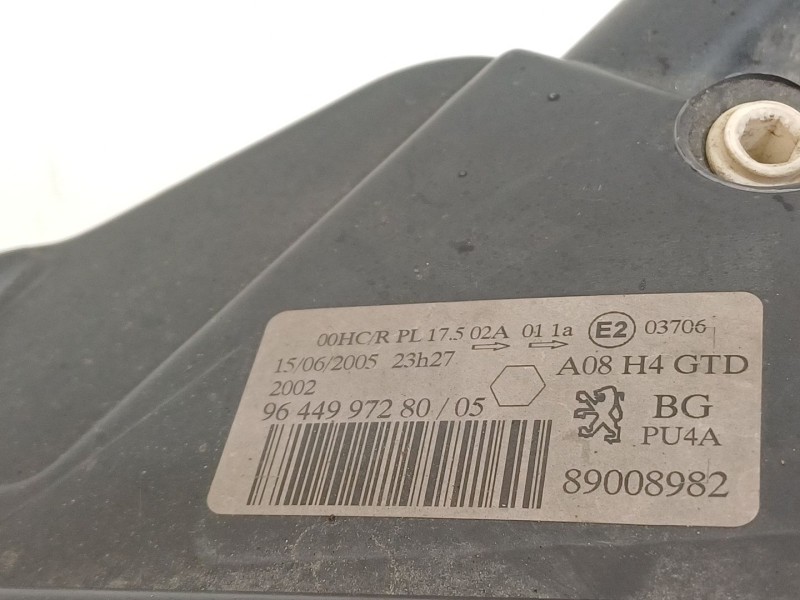 Recambio de faro izquierdo para peugeot 1007 sport referencia OEM IAM 9644997280  
