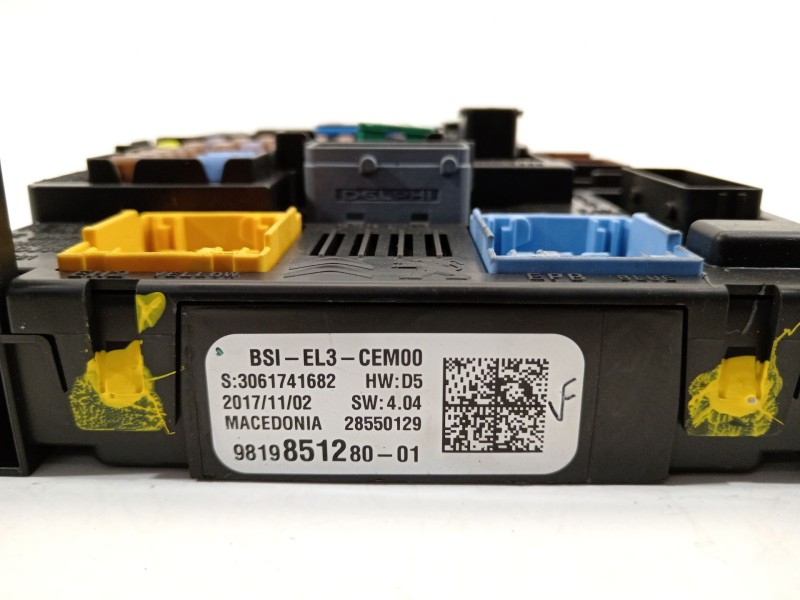 Recambio de caja reles / fusibles para citroën c3 elle referencia OEM IAM 9819851280  BSIEL3CEM00