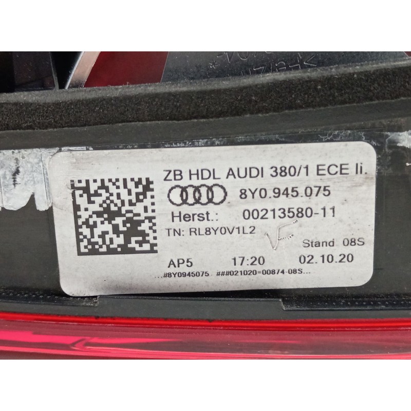 Recambio de piloto trasero izquierdo en porton para audi a3 sportback (8y) gy referencia OEM IAM 8Y0945075  