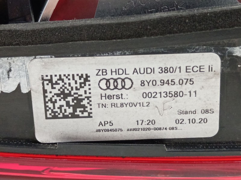 Recambio de piloto trasero izquierdo en porton para audi a3 sportback (8y) gy referencia OEM IAM 8Y0945075  