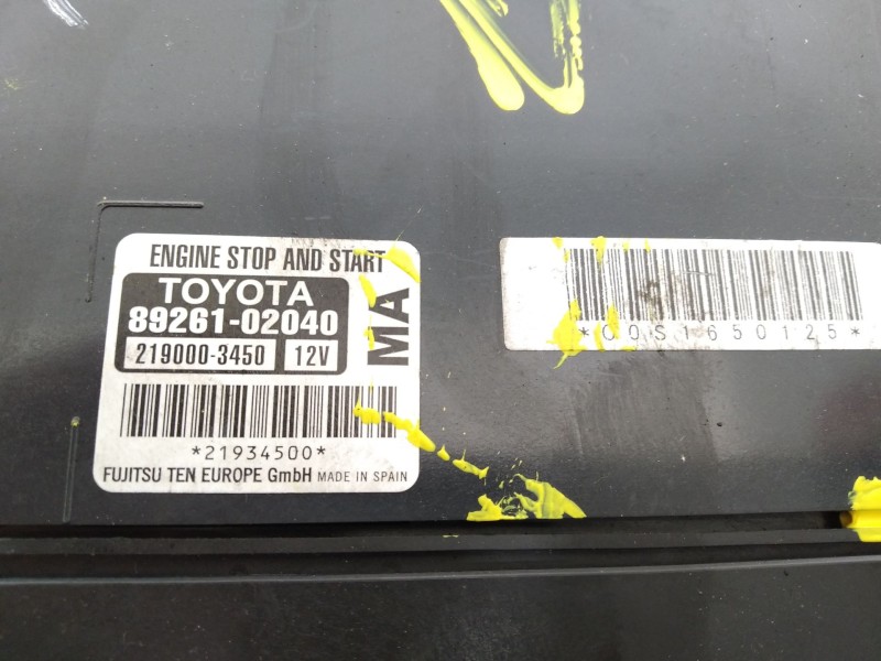 Recambio de modulo electronico para toyota auris active referencia OEM IAM 8926102040  