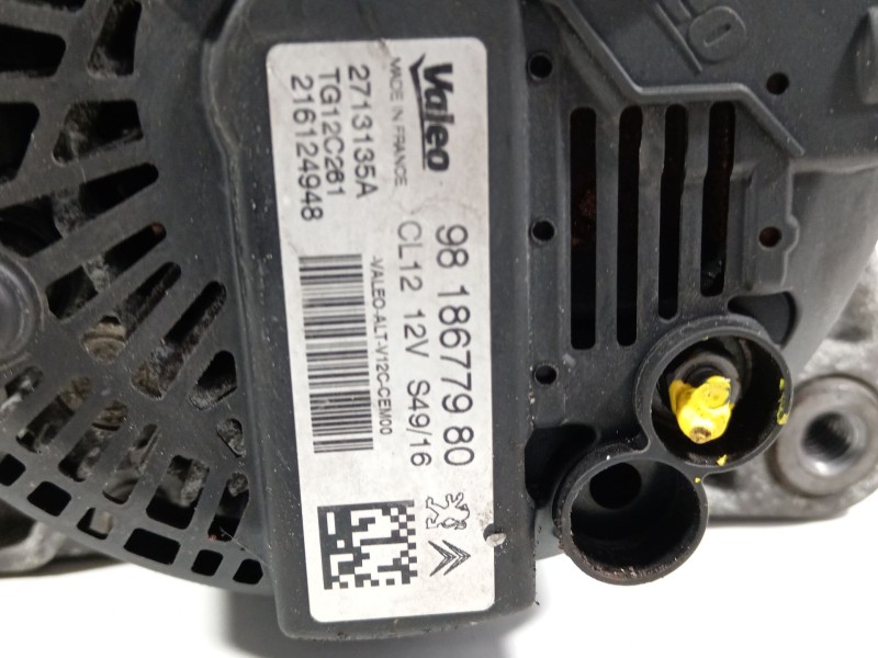 Recambio de alternador para peugeot 208 style referencia OEM IAM 9818677980  