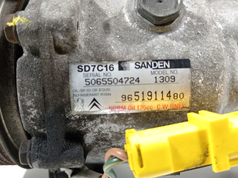 Recambio de compresor aire acondicionado para citroën c4 grand picasso exclusive referencia OEM IAM 9651911480  