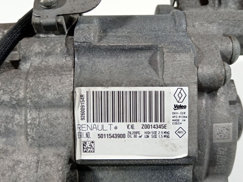 Recambio de compresor aire acondicionado para dacia sandero ambiance referencia OEM IAM 926009154R  