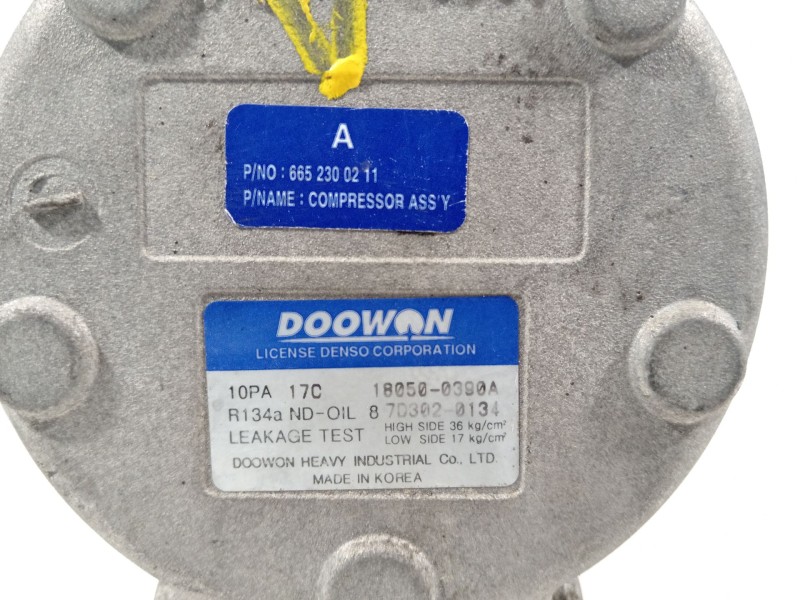 Recambio de compresor aire acondicionado para ssangyong rodius xdi referencia OEM IAM 180500390A  