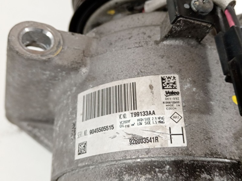 Recambio de compresor aire acondicionado para dacia sandero comfort referencia OEM IAM 926003541R  9045505515