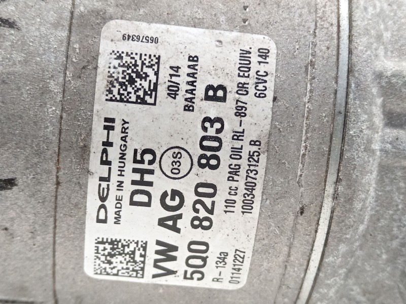 Recambio de compresor aire acondicionado para seat leon sc (5f5) fr referencia OEM IAM 5Q0820803B  