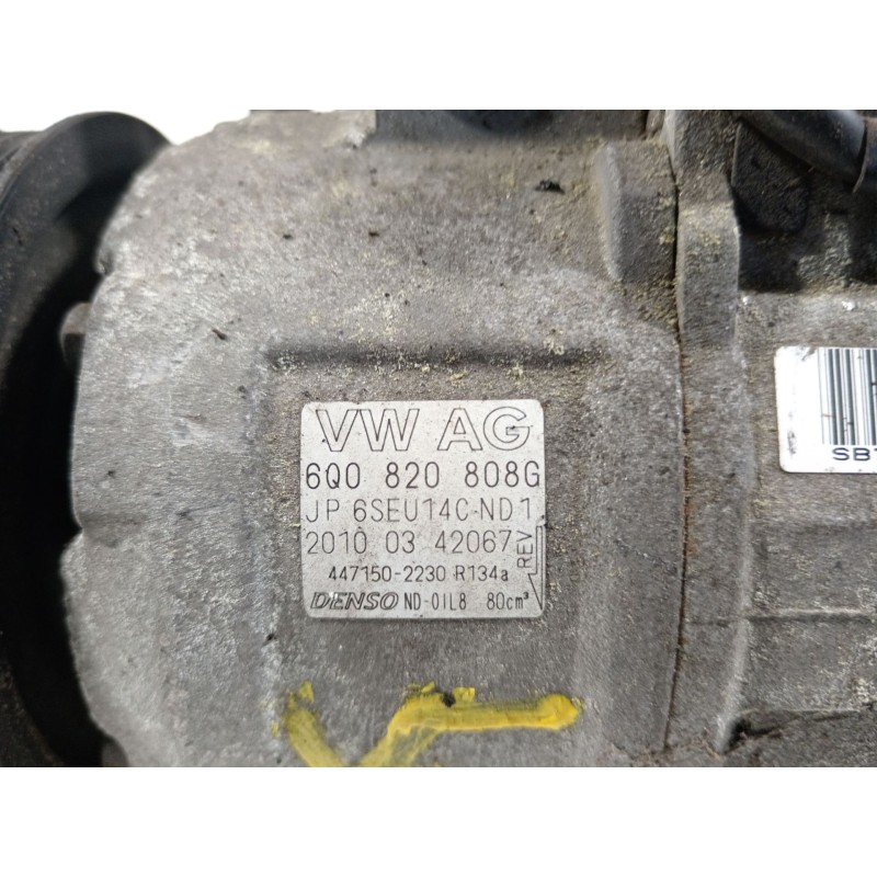 Recambio de compresor aire acondicionado para seat ibiza iv (6j5, 6p1) 1.4 tdi referencia OEM IAM 6Q0820808G  
