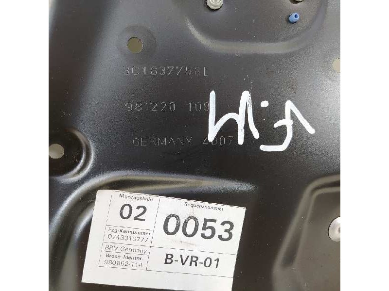 Recambio de elevalunas delantero derecho para volkswagen passat variant (3c5) highline referencia OEM IAM 3C1837462H 1K0959702P 