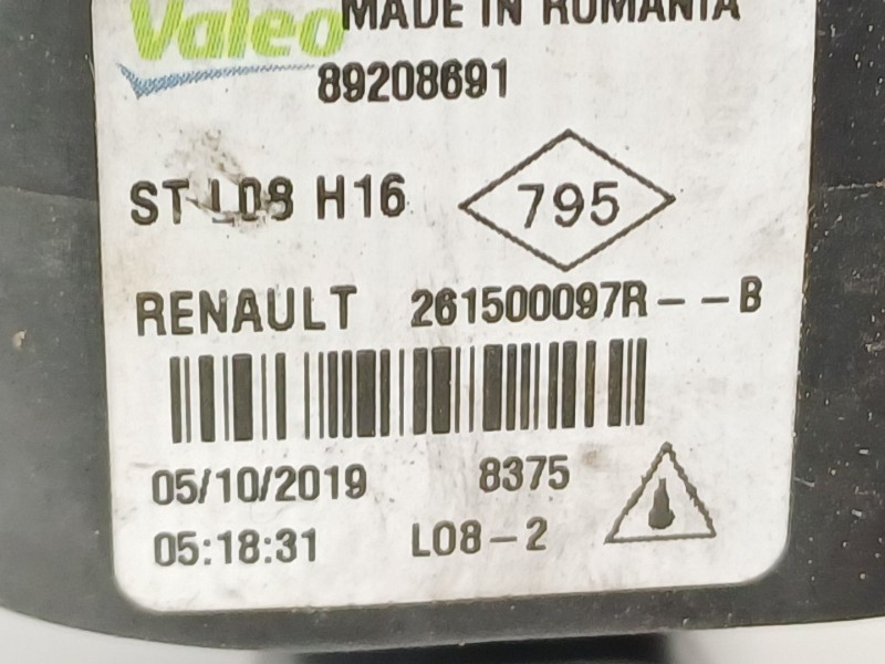 Recambio de faro antiniebla derecho para dacia duster ii access referencia OEM IAM 261500097R  