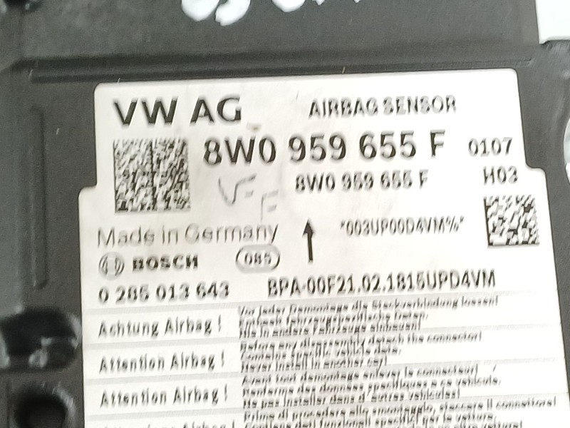 Recambio de kit airbag para audi a5 sportback (f5a) advanced quattro referencia OEM IAM 8W1857003 8W0880201AH 8W0959655F