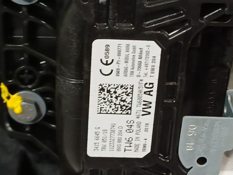 Recambio de kit airbag para audi a5 sportback (f5a) advanced quattro referencia OEM IAM 8W1857003 8W0880201AH 8W0959655F