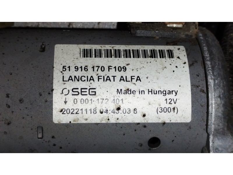 Recambio de motor arranque para fiat fiorino (2023) fiorino 2252 referencia OEM IAM 51916170  