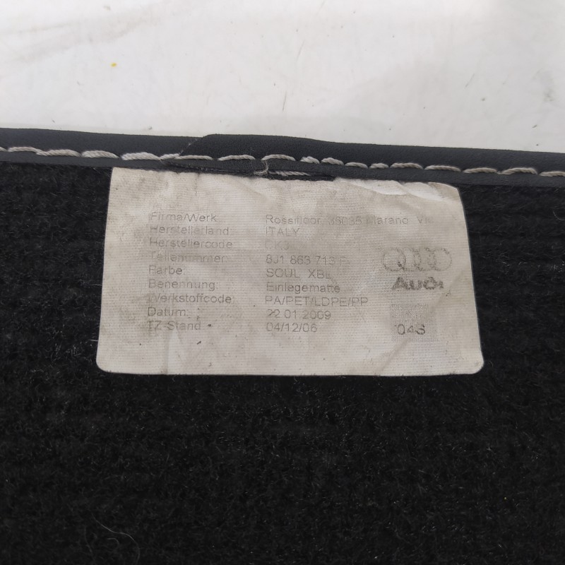 Recambio de juego de alfombrillas para audi tt (8j3/8j9) 2.0 tfsi coupe referencia OEM IAM 8J1863713F 8J1863714F 