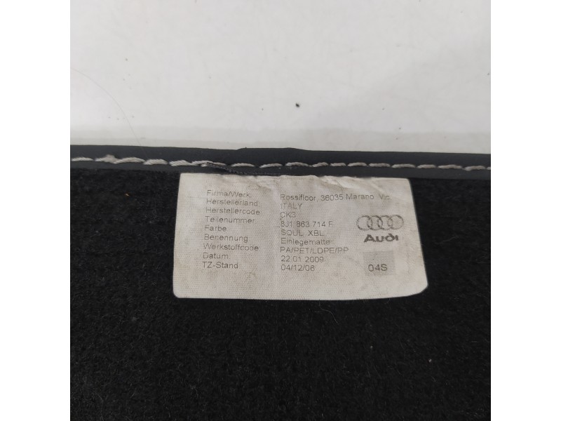Recambio de juego de alfombrillas para audi tt (8j3/8j9) 2.0 tfsi coupe referencia OEM IAM 8J1863713F 8J1863714F 