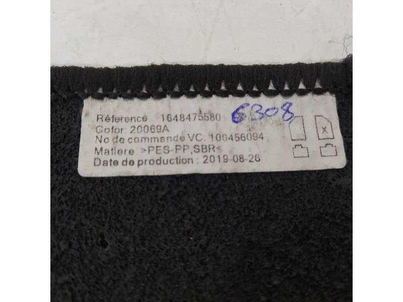 Recambio de juego de alfombrillas para peugeot 208 2020 referencia OEM IAM 1648475580  