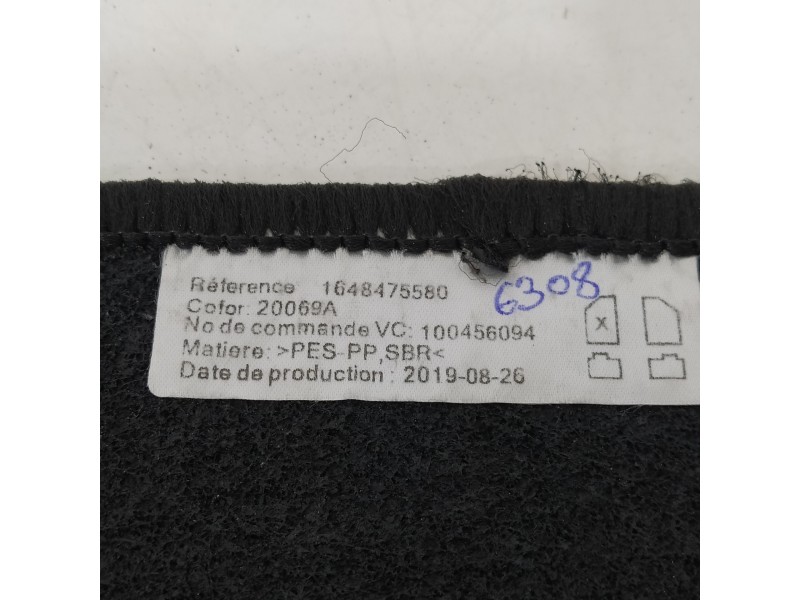 Recambio de juego de alfombrillas para peugeot 208 2020 referencia OEM IAM 1648475580  