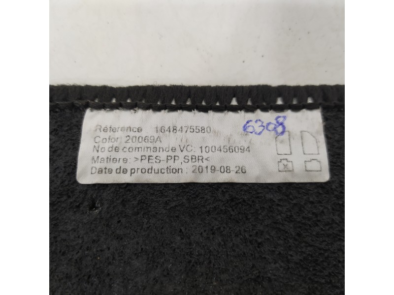 Recambio de juego de alfombrillas para peugeot 208 2020 referencia OEM IAM 1648475580  