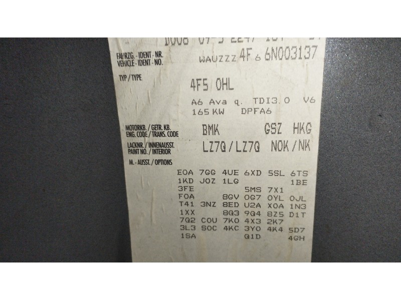 Recambio de diferencial trasero + puente para audi a6 avant (4f5) 3.0 tdi quattro referencia OEM IAM GSZ  