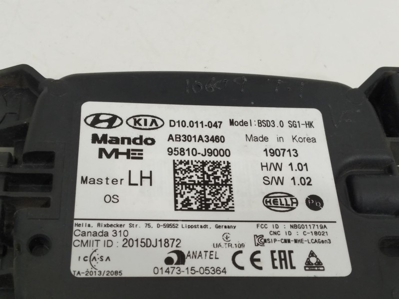 Recambio de modulo electronico para hyundai kona tecno 2wd referencia OEM IAM 95810J9000  AB301A3460
