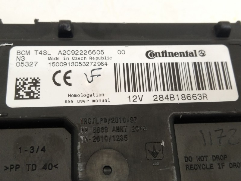 Recambio de modulo electronico para renault clio iv limited referencia OEM IAM 284B18663R  