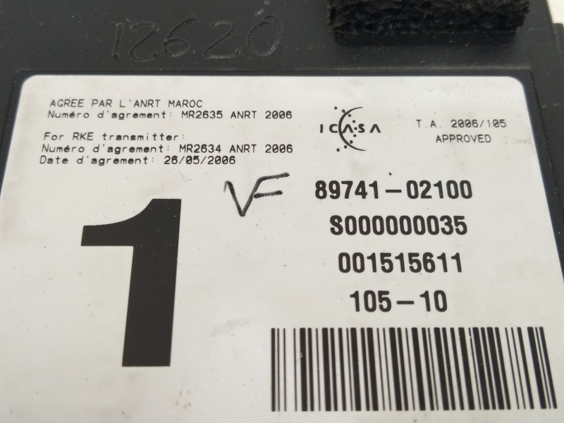 Recambio de modulo electronico para toyota auris luna+ referencia OEM IAM 8974102100  