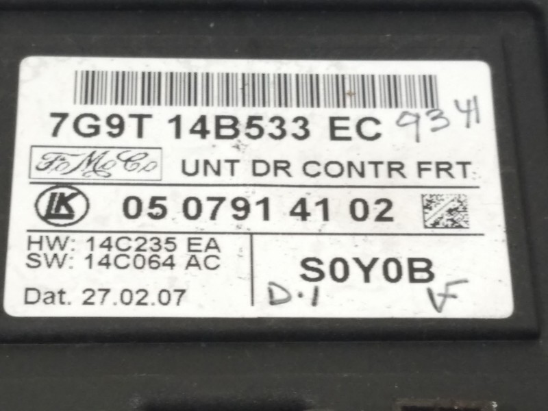 Recambio de modulo confort para ford mondeo ber. (ca2) ghia referencia OEM IAM 7G9T14B533EC  