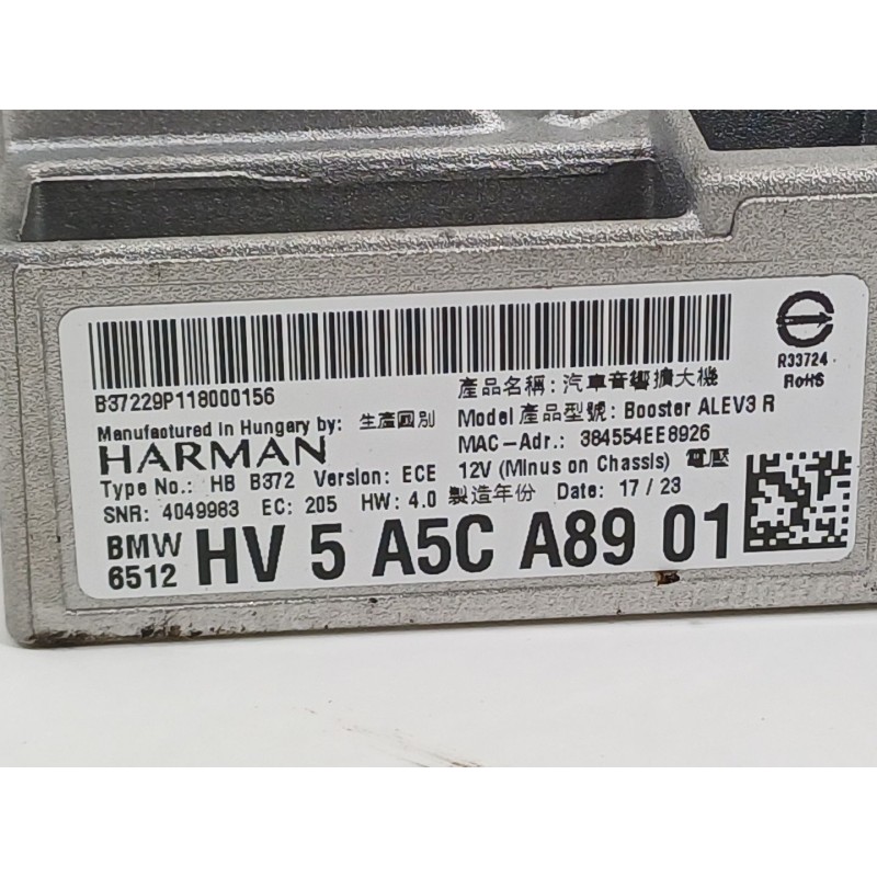 Recambio de amplificador para bmw 4 coupé (g22, g82) m4 competition m xdrive referencia OEM IAM 6512HV5A5CA8901  65125A5CA89
