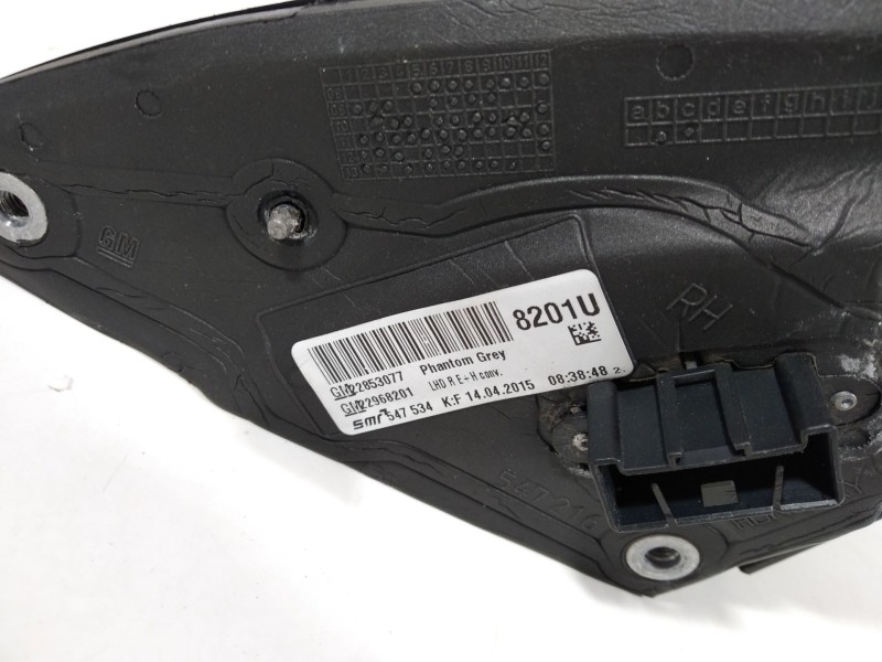 Recambio de retrovisor derecho para opel insignia berlina excellence referencia OEM IAM 22853077  