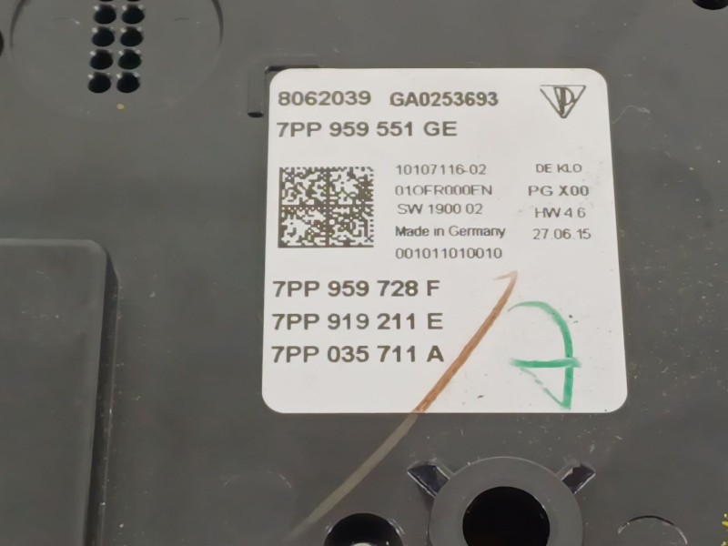 Recambio de luz interior para porsche panamera diesel referencia OEM IAM 7PP959551GE 7PP919317 7PP959728F