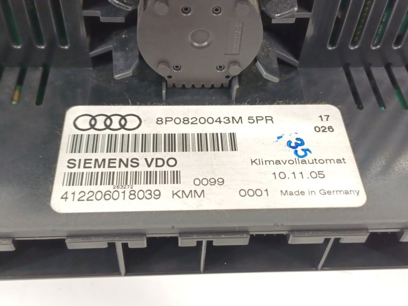 Recambio de mando climatizador para audi a3 (8p) 2.0 tdi ambiente referencia OEM IAM 8P0820043M  