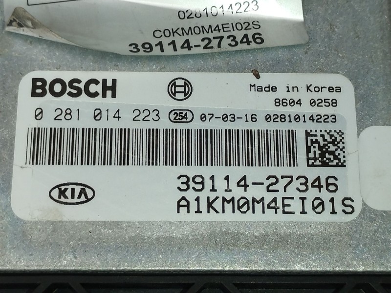 Recambio de centralita motor uce para kia sportage ii (je_, km_) 2.0 crdi 4wd referencia OEM IAM 9311427346 3911727346 028101422