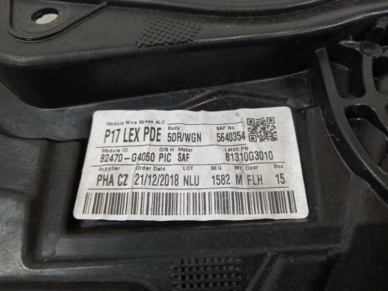 Recambio de elevalunas delantero izquierdo para hyundai i30 (pd) n performance referencia OEM IAM 82470g4050 82450g4010 