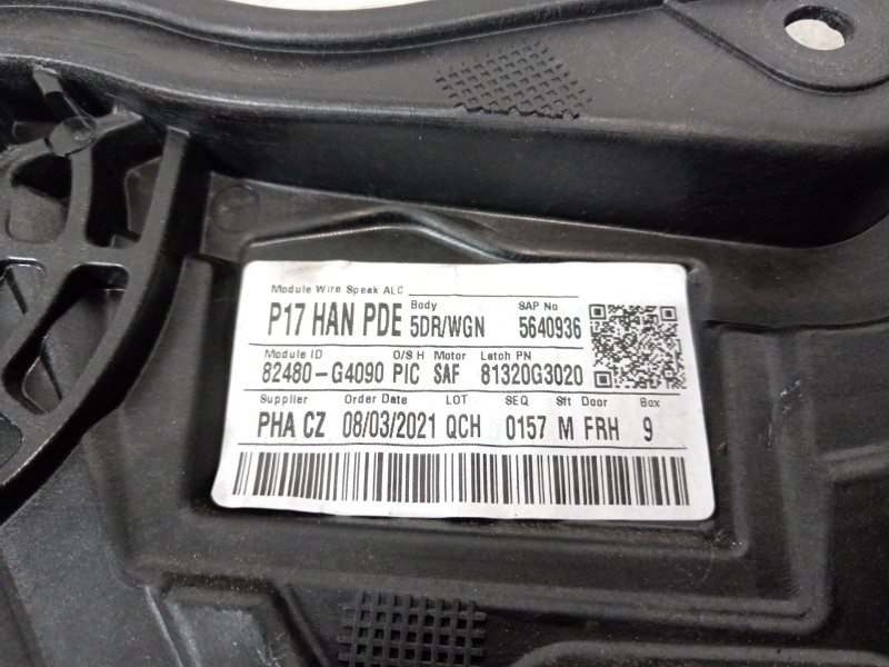 Recambio de elevalunas delantero derecho para hyundai i30 (pd) n project c referencia OEM IAM 82480g4090  
