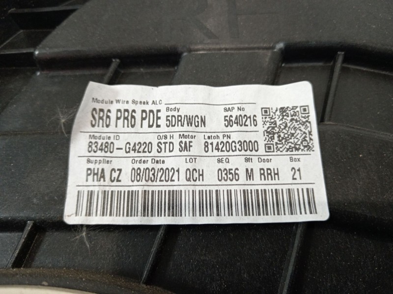 Recambio de elevalunas trasero derecho para hyundai i30 (pd) n project c referencia OEM IAM 9360100100 83480G4220 